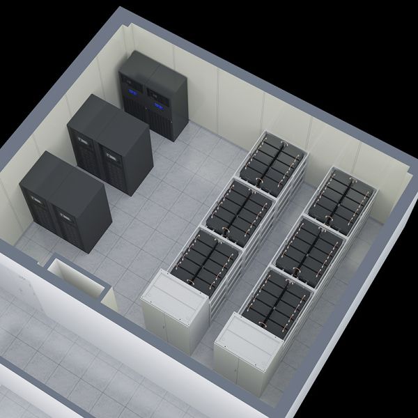 Modular Data Center with Cold Rolled Steel Construction 1100kg Static Payload and Precision In-Row Cooling