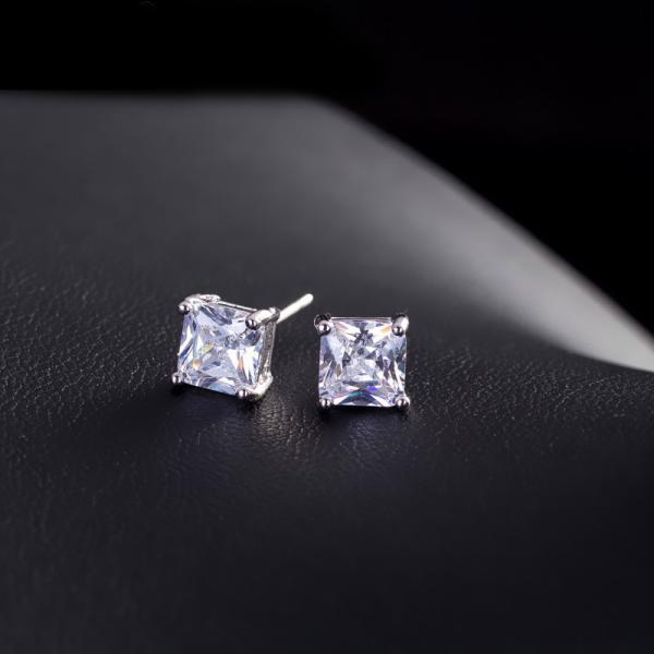 Cubic zirconia stud earrings cz earrings in bulk classic simple earrings design necklace earring jewelry set