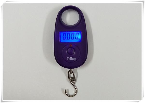 Purple Color Portable Electronic Luggage Scale 5g Accuracy For Family Using