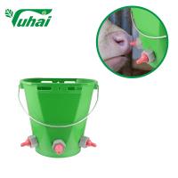 8L Cobre de alimentação baldes de alimentação de cabra balde com mamadeira animal de alimentação balde
