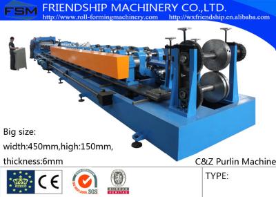 Machine de formation interchangeable de grand de la taille C Z Purlin de sigma avec le profil 3 réglable
