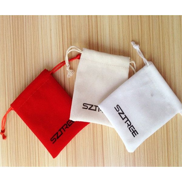 Сумка Дравстринг бархата изготовленных на заказ ювелирных изделий логотипа косметических Вашабле