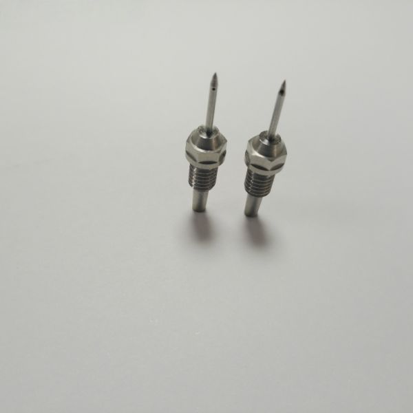 Custom Medical Machining Parts 304 SS Threaded Through Hole Medical Needle