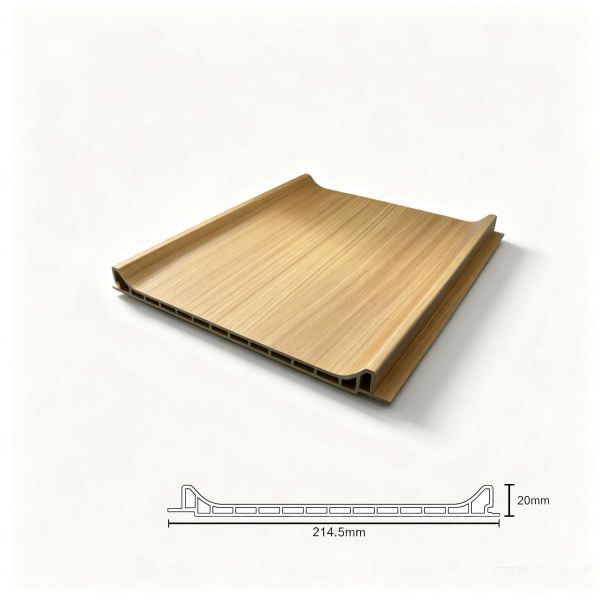 Concave 3D Texture PVC Fluted Wall Panels 215x20mm Long Lasting Interior Cladding Design for Bedroom Office Spaces