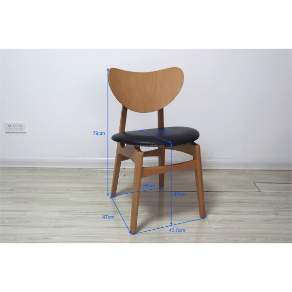 General Home Furniture Modern Upholstery Seating Solid Wood Dining Chairs for Home Bar