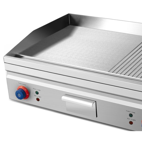 Mirror 4.4kw 700mm Commercial Countertop Electric Griddle