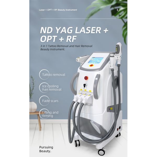 Машина q удаления татуировки удаления волос OPT переключила лазер