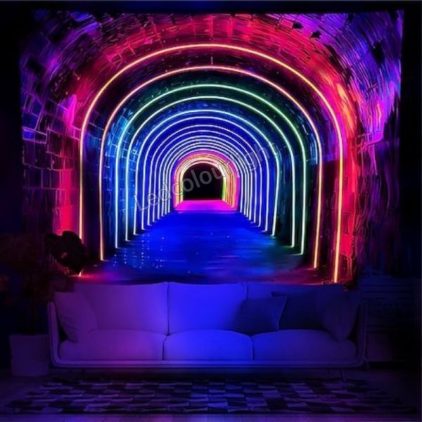 RGB 360 Luminous Black Silicone Flexible Neon Tube Lights for Clubs Bars Events
