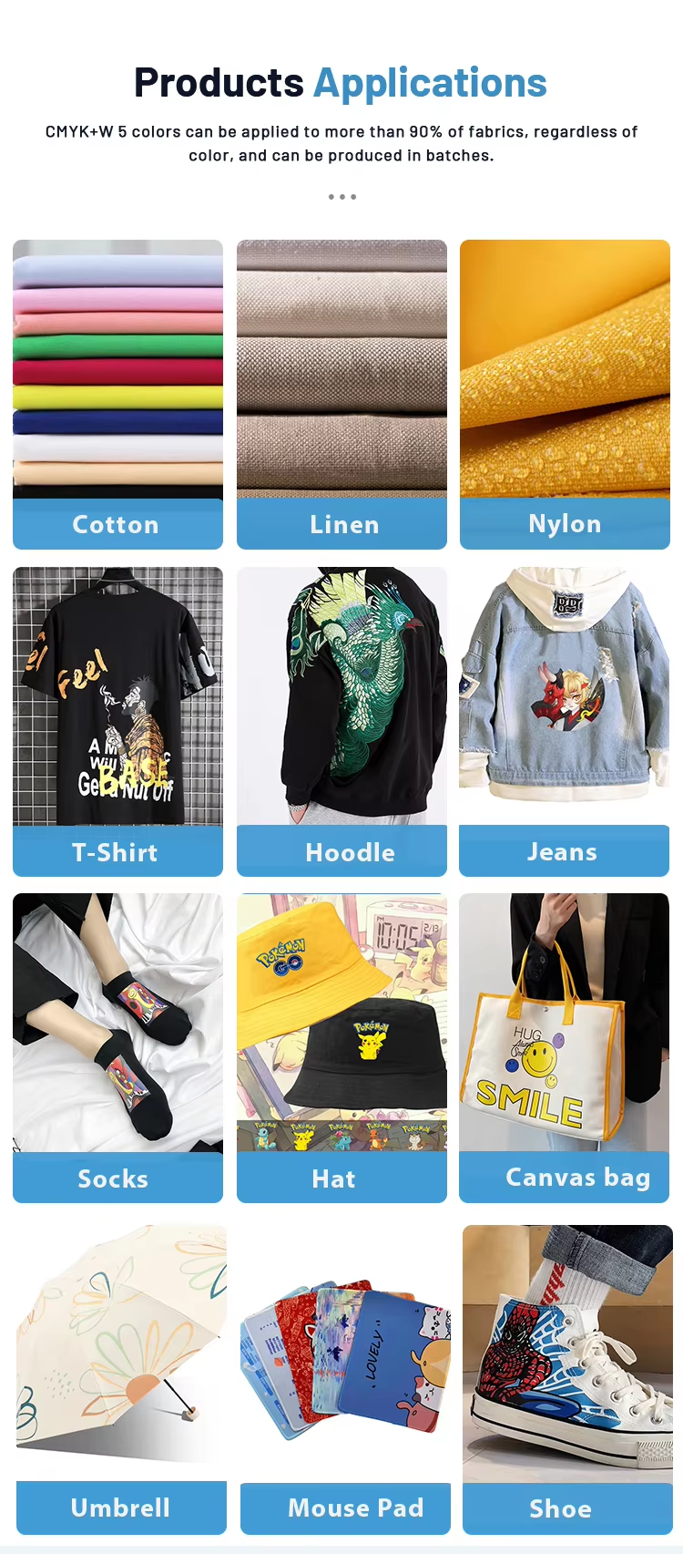 Wholesale Customization Fast Shipping DTF Printer Any Fabric Printing A2 A3 Size DTF Printer Printing Machine for T-Shirt