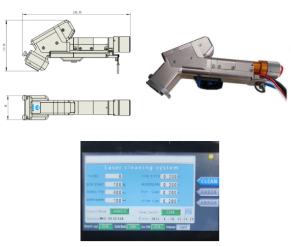 Machine de nettoyage laser à oscillation simple portative pour le nettoyage de l' acier au carbone / acier inoxydable