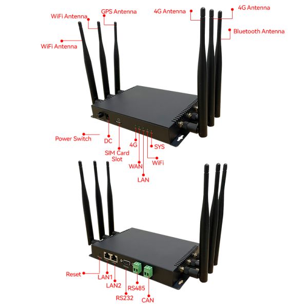 Industrial Vehicle 4G Router and IoT Router, RS485 RS232 Wireless Router, 4G Industrial Router