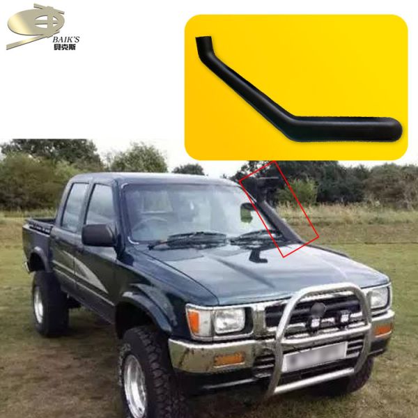 Black Car Snorkel Kit Auto Accessories For Toyota Hilux LN106 5th gen 1989-1998