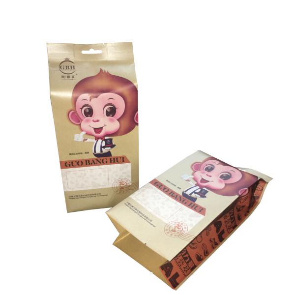 Custom LOGO Printing Resealable Plastic Zipper Paper Stand up ouch Peanut Food Packaging Bags