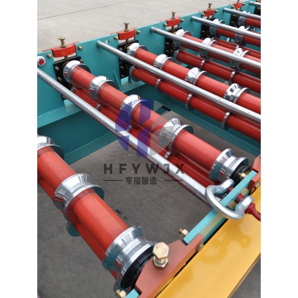 Automatic 890 IBR Trapezoidal Roof Sheet Roll Forming Machine with Linear Guide Rail Cutting System and 16 Row Molding PLC Control