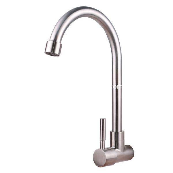 single hot  faucet and long neck kitchen faucet  hot water  faucet
