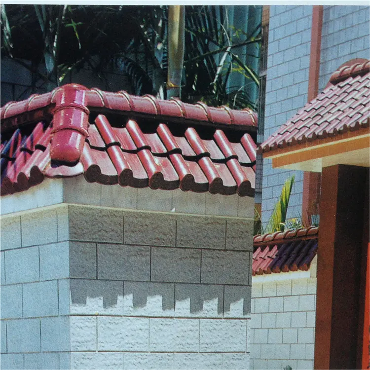 Waterproof Glazed Color Coated Lightweight Spanish Roof Tiles For Ceramic Roman Roof