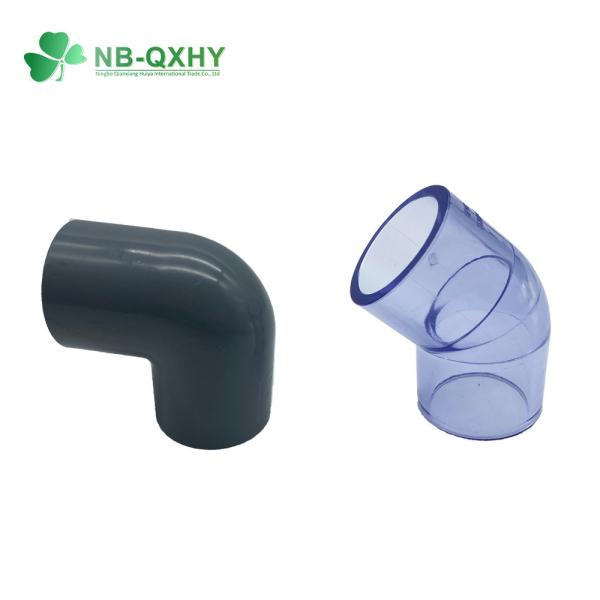 Offer Sch40 1/2 1 Inch D2467 UPVC Plastic Clear Elbow Tee Pipe Fittings for Water Supply