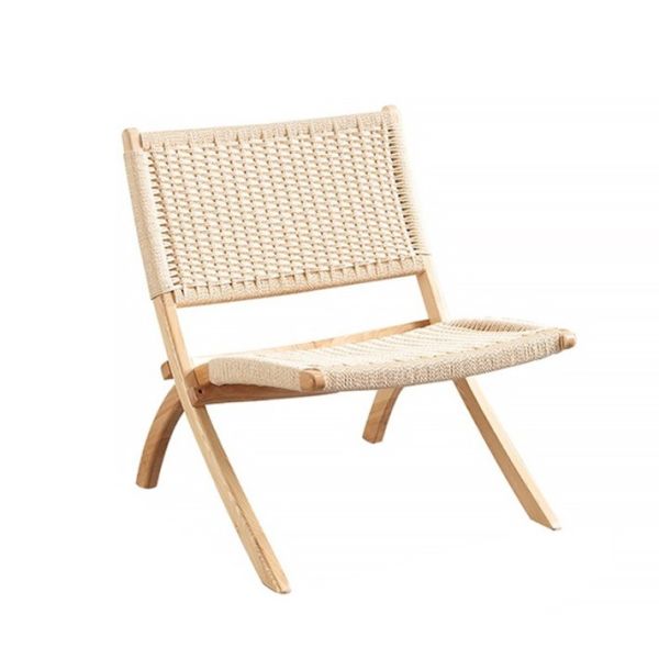 Living Room Woven Rattan Chair Solid Wood Folding Rattan Dining with Latest Design Outdoor Furniture