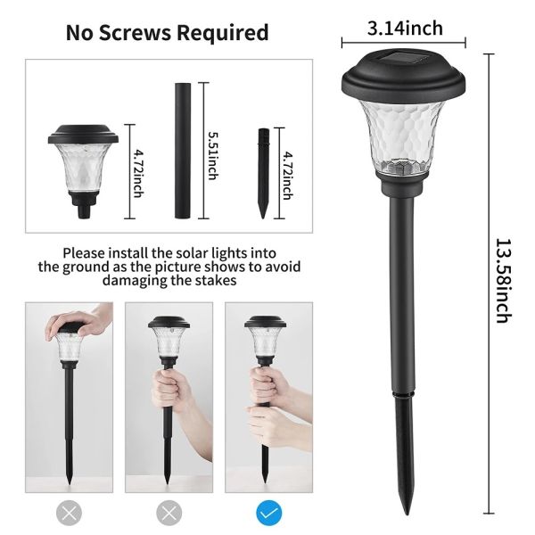 Outdoor Courtyard Path Solar LED Garden Lights Decorative Waterproof