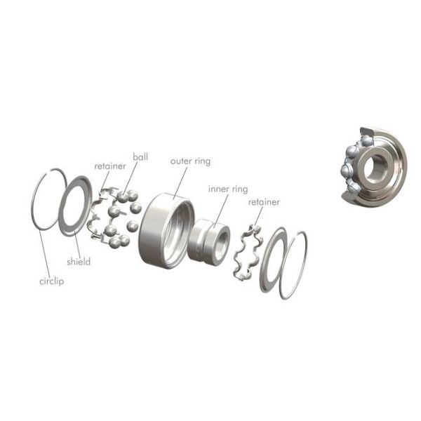 Forklift Attachment Deep Groove Ball Bearing , High Speed Single Row Ball Bearing