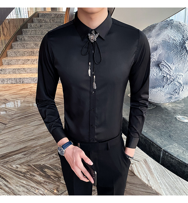 5000 мужских формальных рубашек в стиле Casual Slim Cotton с длинным рукавным дизайном для настройки