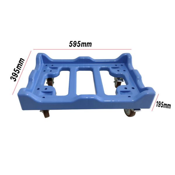 Industrical Plastic Dolly Heavy Duty Warehouse Stackable Plastic Moving Dolly