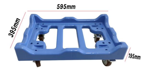 Carrito de plástico para el traslado de cajas