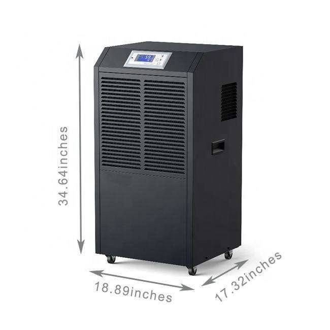 90L/D Low Temperature Resistant  Easy Move Big Wheels Professional Factory Warehouse Growroom Industrial Dehumidifier