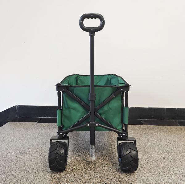 Double Deck Oxford Cloth Collapsible Beach Wagon Metal Frame Camping Wagon