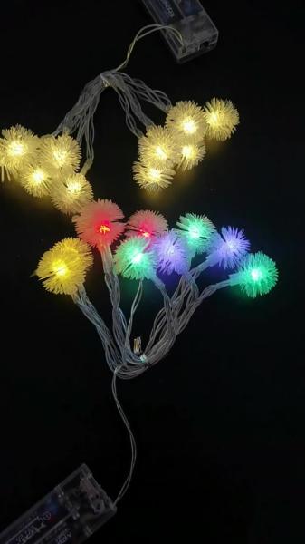 Firework Dandelion Shape Starburst Light with Remote 8 Modes Hanging String Light LED Waterproof Fairy Firework Light for Xmas