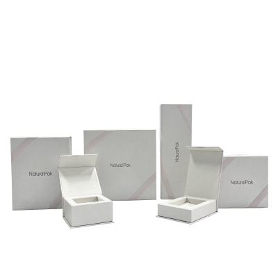 Pink Magnetic Closure Jewelry Box Wrapover Cardboard Box With Magnetic Closure