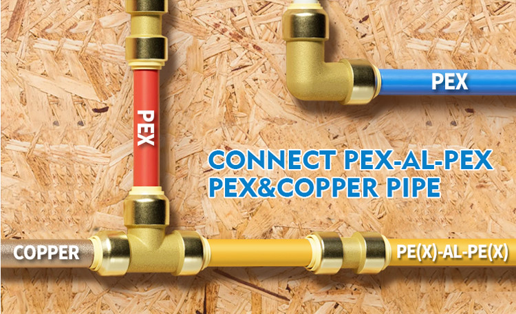 CW617N Бессвинцовые Pex толкательные фитинги толкательные фитинги для соединения латуни Pex трубы соединение