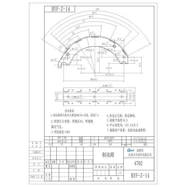 American Brake Shoe 4702 QP OEM MERITOR A-3222-M-2223