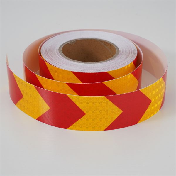 Crystal Lattice Conspicuity Arrow Pattern Reflective Caution Tape For Vehicle