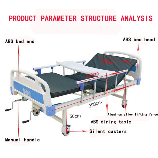 S&J Dental Equipment Manufacturer Wholesale Luxurious ICU Patient Bed Medical Hospital Beds for Sale Metal Parts Material Safe