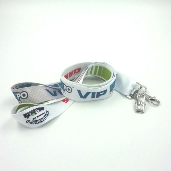 Silkscreen Printing Full Colour Lanyards , 0.6mm To 2.5mm Thick Name Badge Lanyard