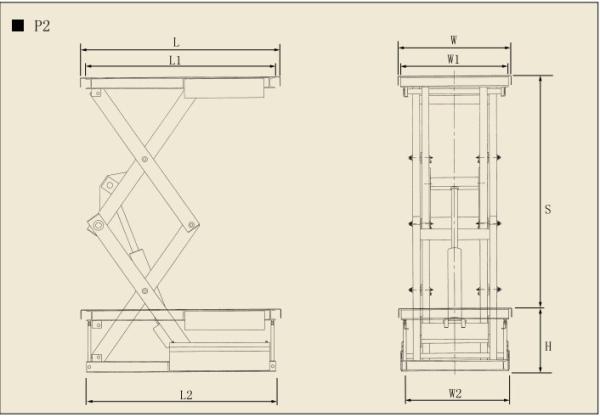 ISO Green Powder Coated 220V 380V 5.5kw Mobile Scissor Lift Table
