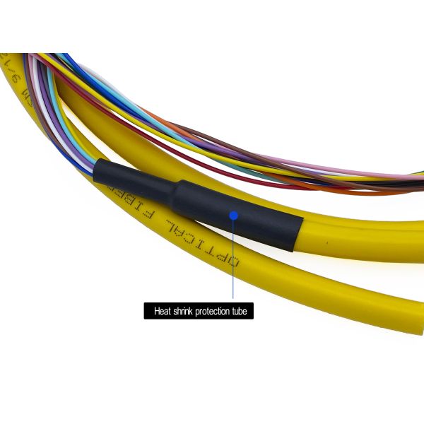 12 желтый цвет PVC 900um 1.5Mts SC APC G652D отрезка провода оптического волокна ядров FTTH