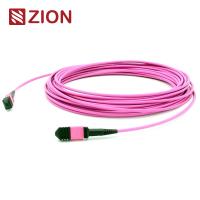 12 fibras MPO hembra a MPO hembra OM4 3.0mm LSZH MPO Patch Cord Custom Meters