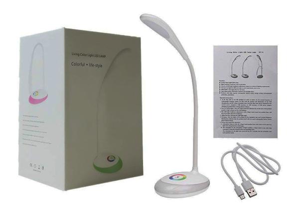 Touch Control Eye Protection RGB LED Desk Lamp with Colorful Night Light