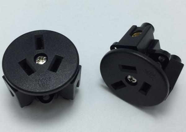 White Or Black PC Wall Argentina Electrical Sockets 3 Poles Female Round Single Power Outlet 10A 250V Grounded 2500W