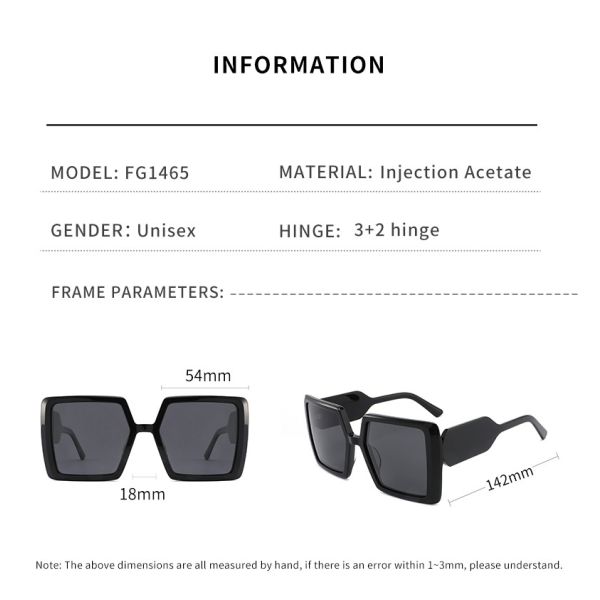 Царапина OEM огромных квадратных женщин солнечных очков ацетата облегченная устойчивая