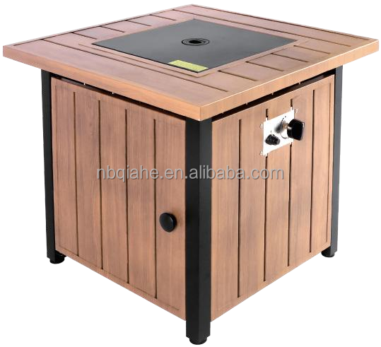 Outdoor Garden Corten Steel BBQ Grill with Rectangle Spherical Smokeless Gas Fire Pit