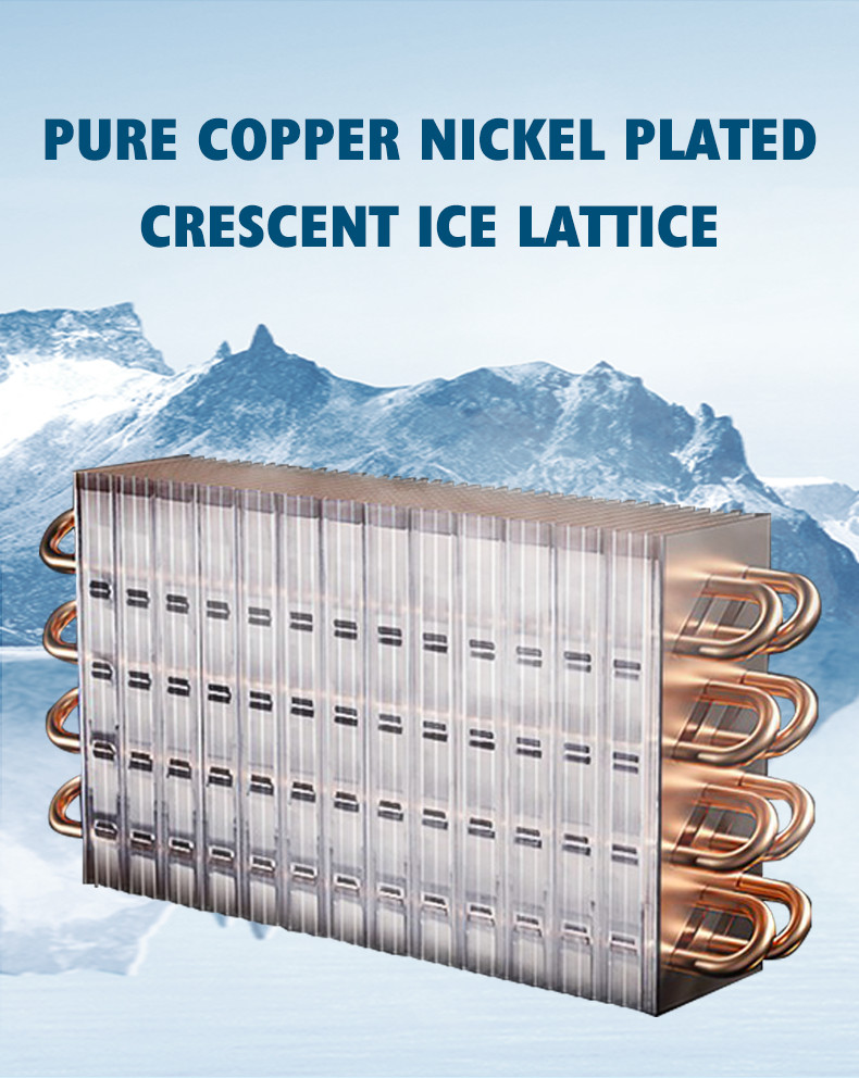 80 кг / 24 часа Crescent Ice Maker с воздушным охлаждением Портативный 80 кг промышленный льдогенератор