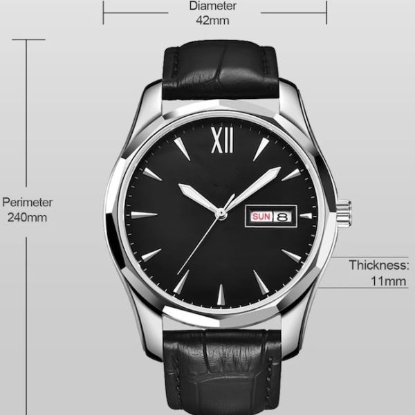 Светлые роскошные автоматические часы мужчины OEM водонепроницаемые кожаные часы