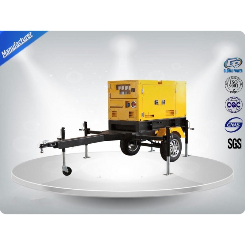 Water - Cooling Silent Genset Trailer 4 Cylinder Prime Power 50Kw / 63Kva