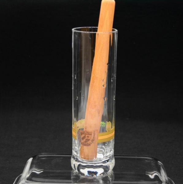 8 pilão de Crystal Cocktail Glasses With Wood do cilindro