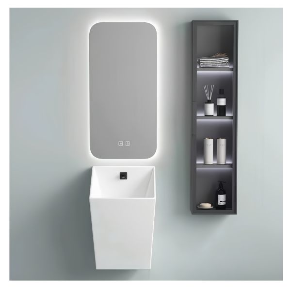 Half Pedestal Ceramic Wall Hung Bathroom Wash Basin for Environmental Glaze and Home