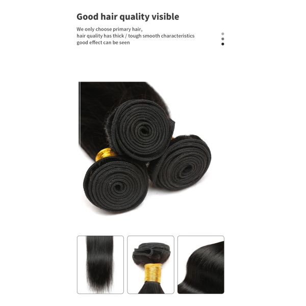 St 8A Straight Tangle Free 12inch Real Human Hair Bundles No Shedding No Smelling