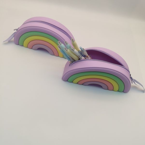 Радужная сумка с плечом, сумка с игрушками, сумка с сенсорными силиконами, сумка для девочек, карандаш для ручки, детские подарки.